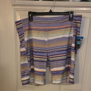 Columbia Multicolor Striped Women's Bike Shorts Size XXL